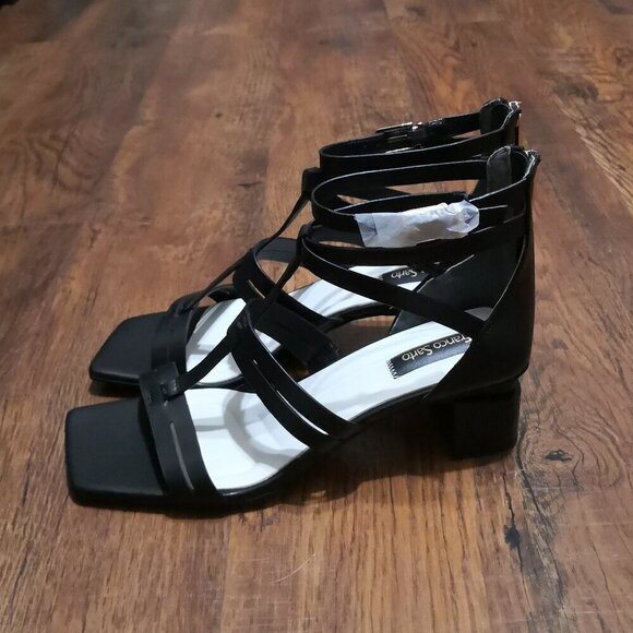 NEW Franco Sarto Women's Korie Strappy Gladiator Heeled Sandal Black Size 10M - Picture 2 of 9